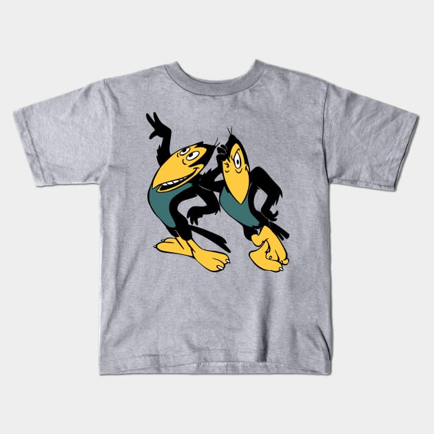 Heckle and Jeckle Kids T-Shirt by kareemik